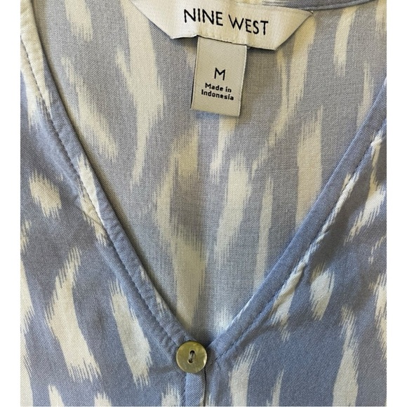 Nine West Blue White Women’s Juniors Sundress Mediun - Picture 4 of 6